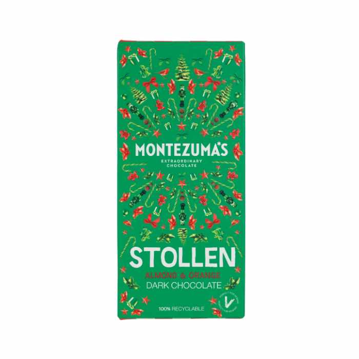 Montezumas - Stollen Christmas Chocolate Bar, 90g  Pack of 12