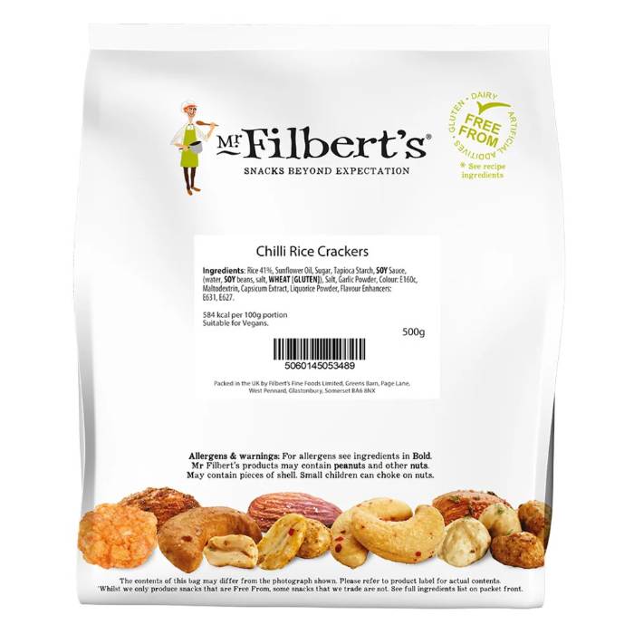 Mr. Filbert's - Chilli Rice Crackers, 500g