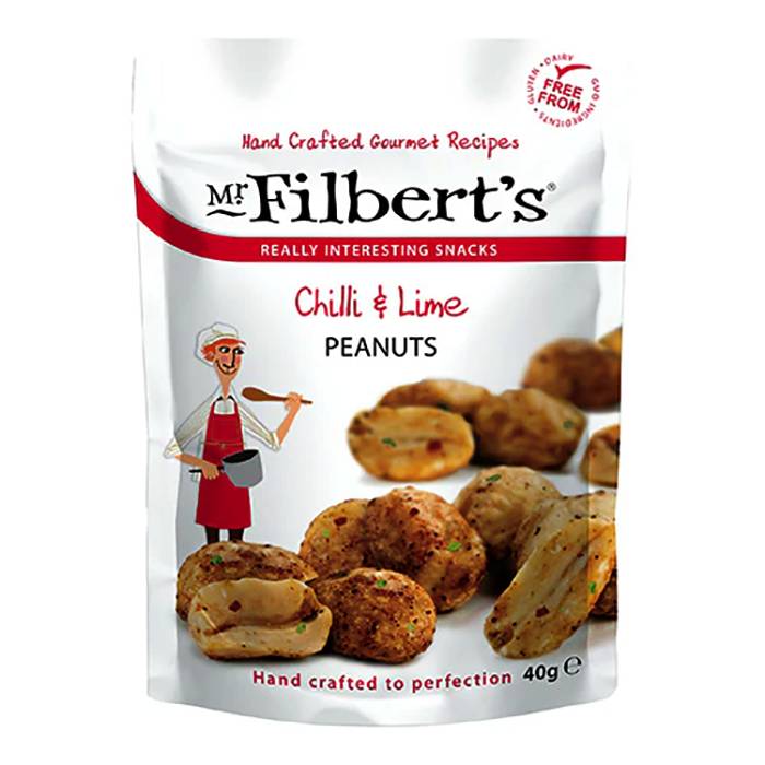 Mr Filberts - Chilli & Lime Peanuts, 40g - Pack of 20