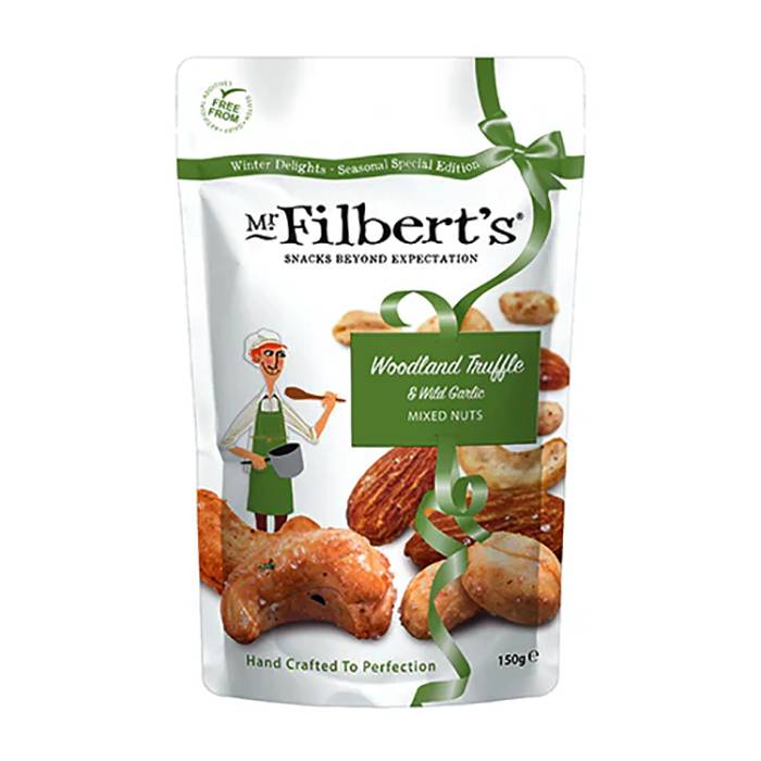 Mr Filberts - Woodland Truffle & Wild Garlic Mixed Nuts, 150g - Pack of 12