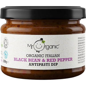 Mr Organic - Black Bean and Red Pepper Antipasti Dip, 230g