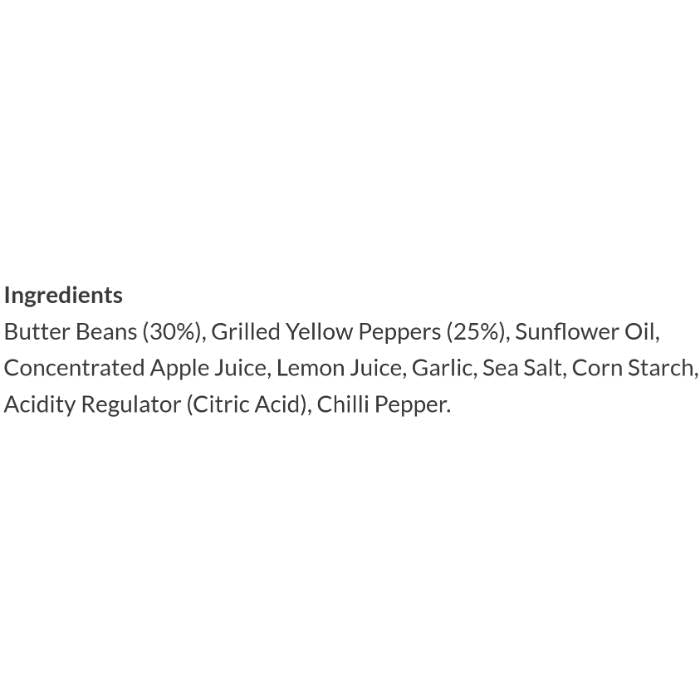 Mr Organic - Butter Bean and Yellow Pepper Antipasti Dip, 230g - Back