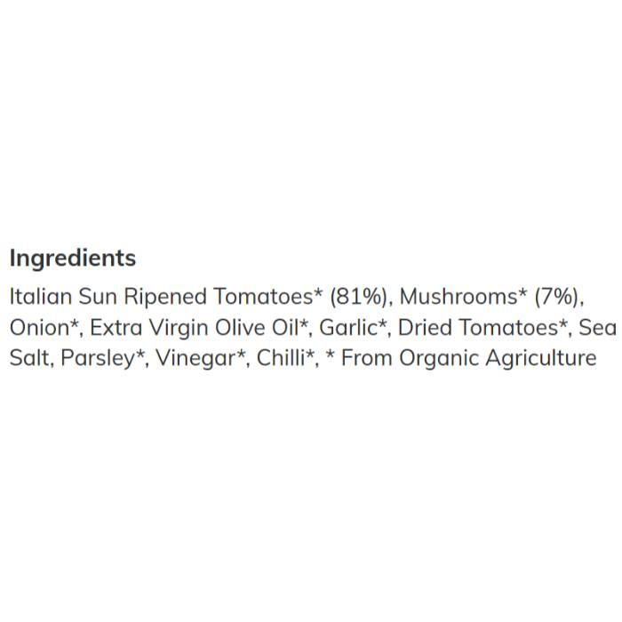 Mr Organic - No Added Sugar Mushroom Ragu Pasta Sauce, 350g - Back