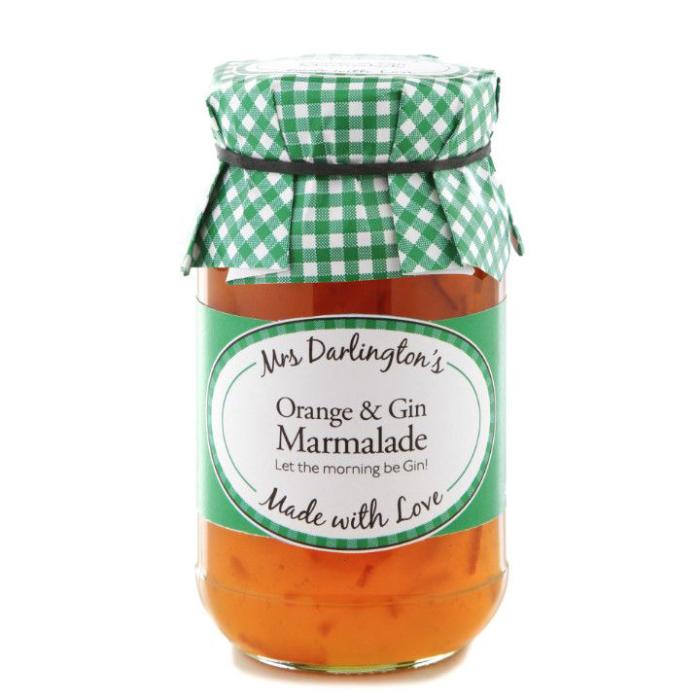 Mrs Darlington's - Orange with Gin Medium Cut Marmalade, 340g  Pack of 6