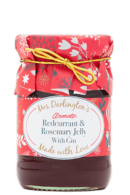 Mrs Darlington's - Redcurrant & Rosemary Jelly + Gin, 212g  Pack of 6