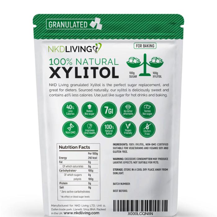 NKD Living - Xylitol Granulated, 1kg - back