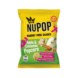 NUPOP - Apple & Cinnamon Popcorn, 30g | Pack of 24