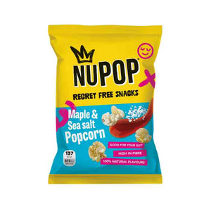 NUPOP - Maple & Sea Salt Popcorn, 30g | Pack of 24