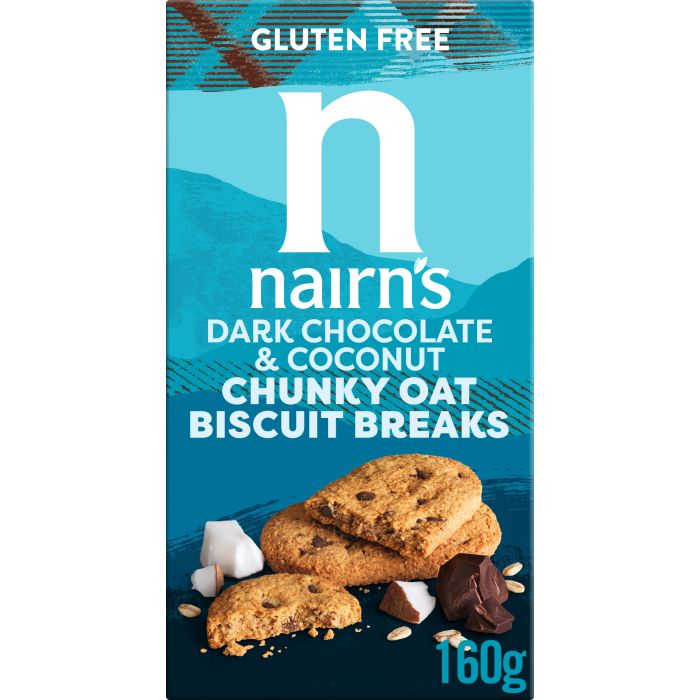 Nairn's - GF Dark Choc & Coconut Biscuits, 160g  Pack of 6