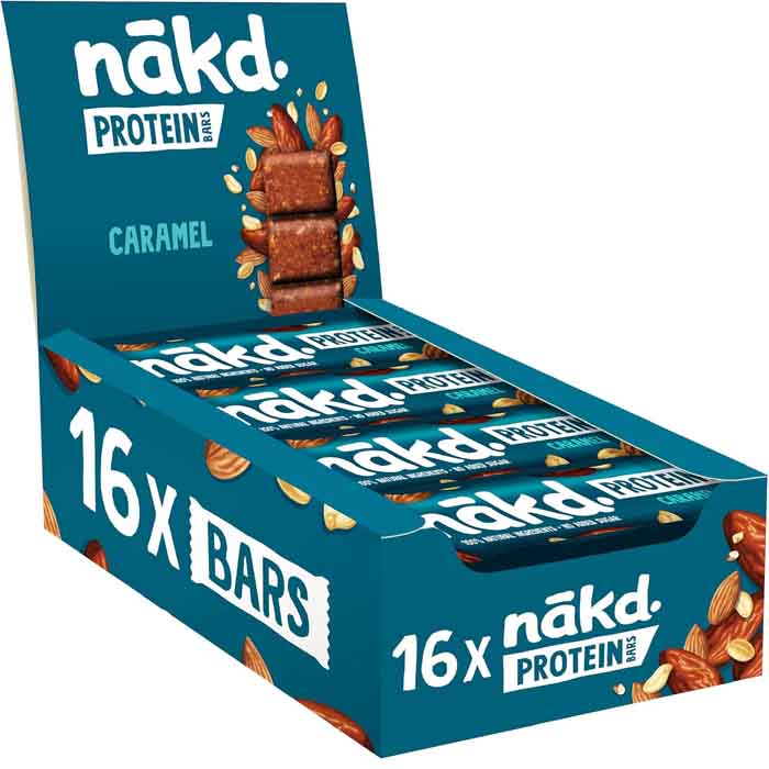Nakd - Protein Power Bars Salted Caramel, 45g Pack of 16
