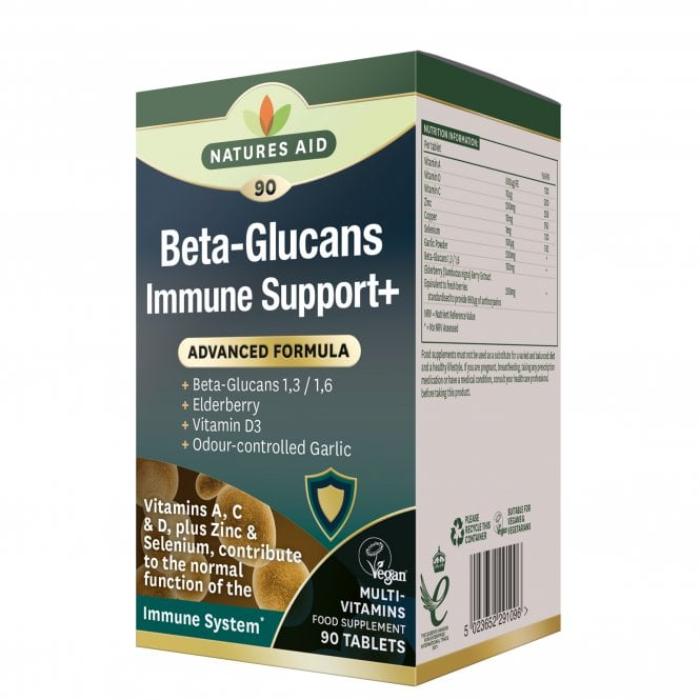 Natures Aid - Beta-Glucans Immune Support+, 90 Tabls