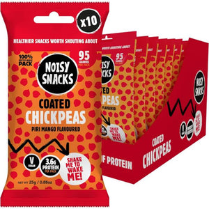 Noisy Snacks - Coated Chickpeas Piri Mango, 25g | Pack of 10