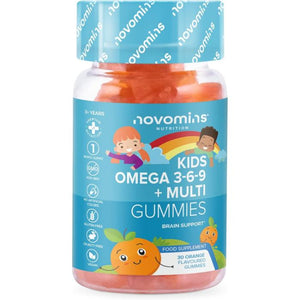Novomins - Kids Omega 3-6-9 + Multivitamin Gummies, 30 Gummies