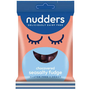 Nudders Fabulous Free From Factory - Chocovered Seasalty Fudge, 65g | Pack of 12