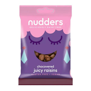 Nudders Fabulous Free From Factory - Dairy Free Chocovered Juicy Raisins, 65g | Pack of 12