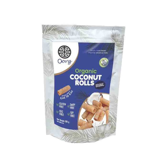 OORG - Organic Coconut Rolls Original, 100g