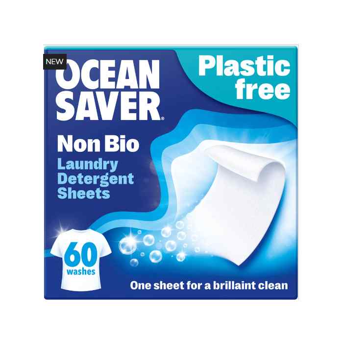 OceanSaver - Non-Bio Laundry EcoSheets, 60 Pieces