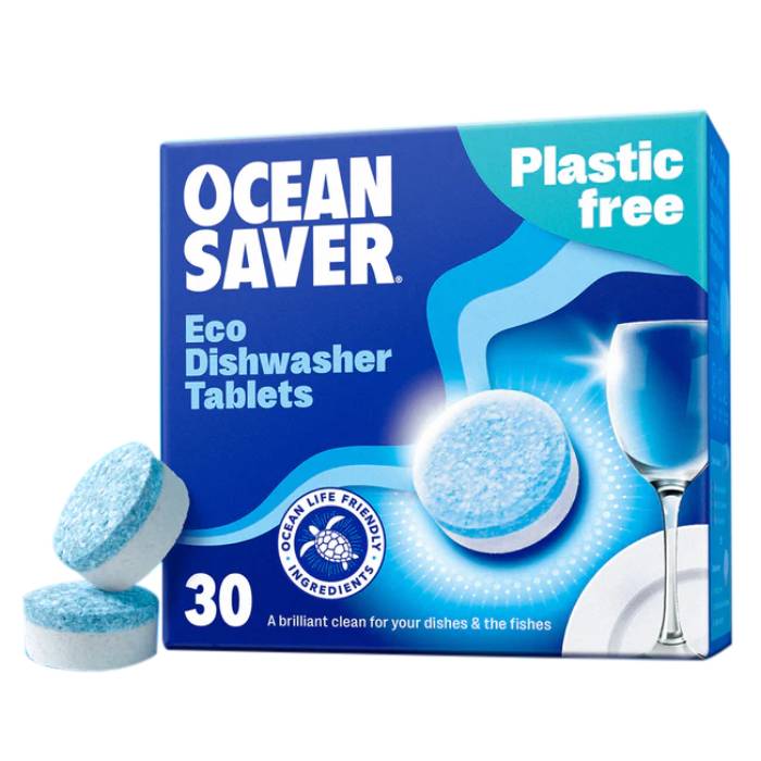 Oceansaver - OceanSaver Plastic Free Eco Dishwasher Tabs, 30 Tabs