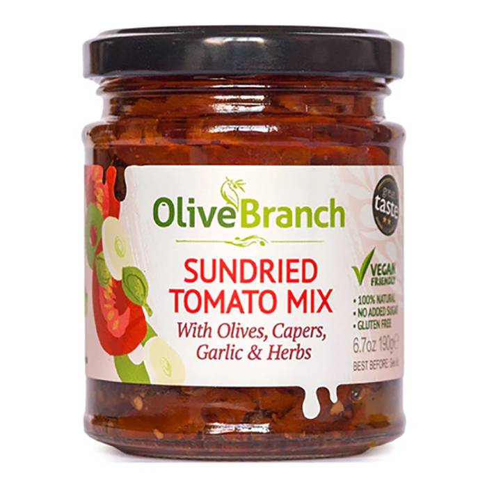 Olive Branch - Sun dried Tomato Mix Mezze Paste, 190g - Pack of 6