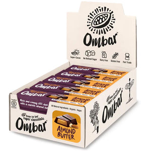 Ombar - Organic Almond Butter Filled Chocolate Bar, 42g | Pack of 15