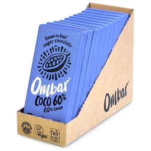 Ombar - Organic Coconut 60% Raw Chocolate Bar, 35g | Pack of 10