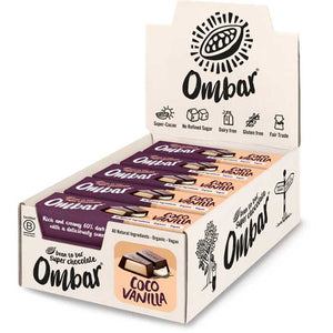 Ombar - Organic Coconut Vanilla Filled Chocolate Bar, 42g | Pack of 15