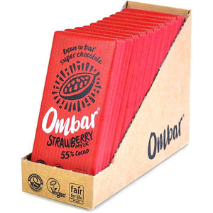Ombar - Strawberry Mylk Organic Raw Chocolate, 35g | Pack of 10
