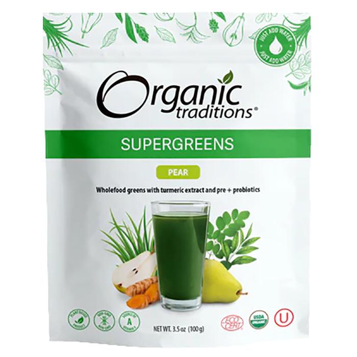 Organic Traditions - Pear Organic Super Greens, 100g