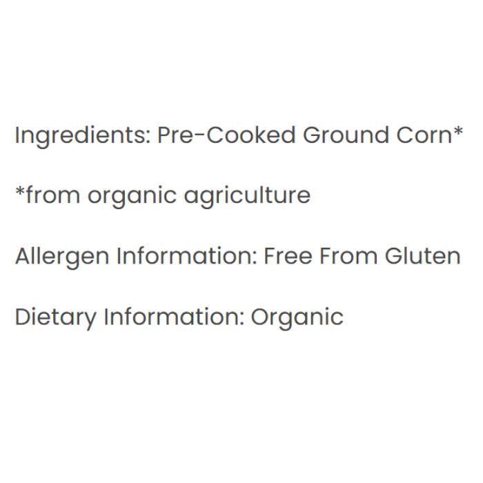 Organico - Organic Gluten Free Quick Polenta, 500g - Back