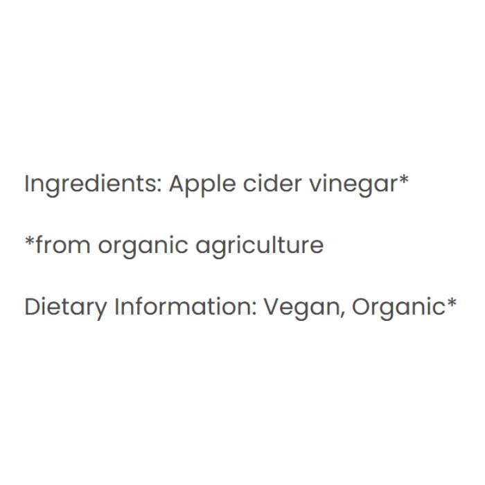 Organico - Organic Raw Apple Cider Vinegar, 500ml - Back