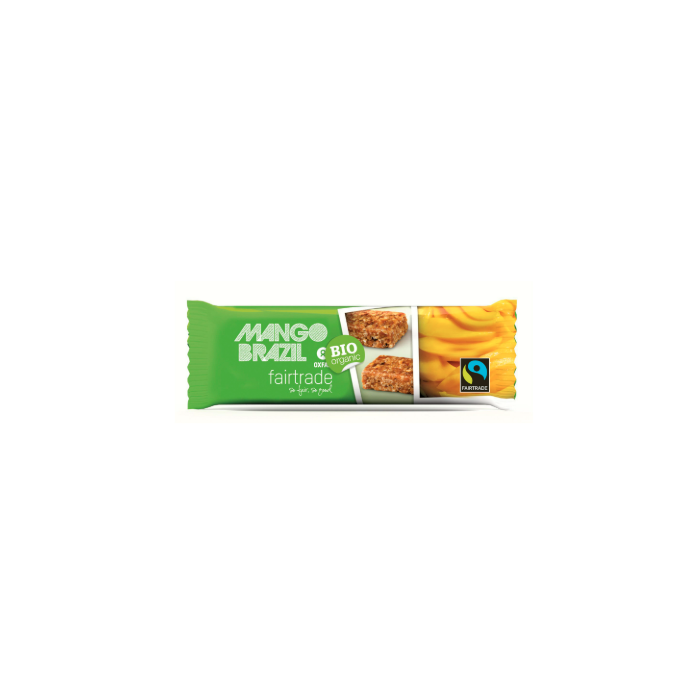 Oxfam Fair Trade - Organic Mango Brazil Nut Bar, 40g  Pack of 28