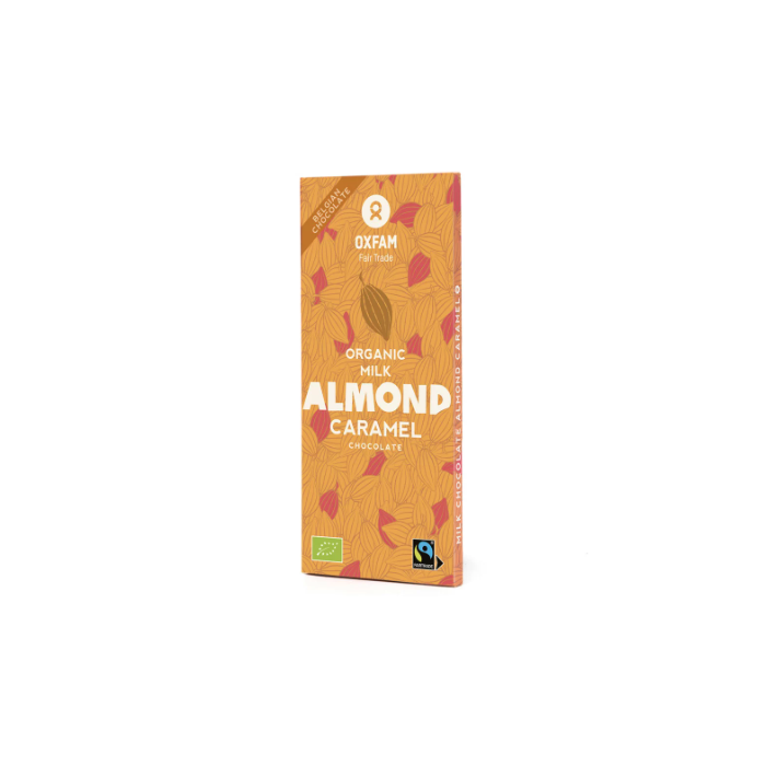 Oxfam Fair Trade - Organic Milk Choc Almond-Caramel, 100g