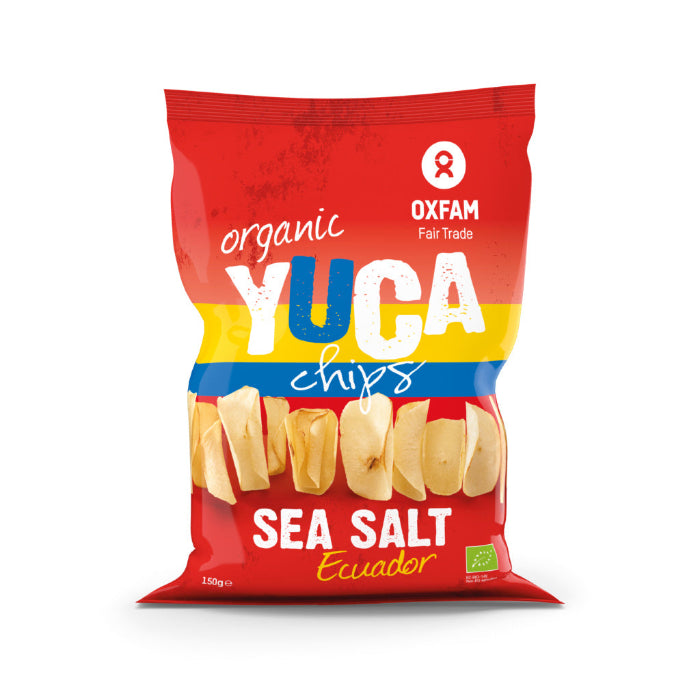 Oxfam Fair Trade - Organic Yucachips Salt, 150g  Pack of 12