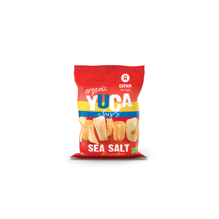 Oxfam Fair Trade - Organic Yucachips Salt, 60g  Pack of 24