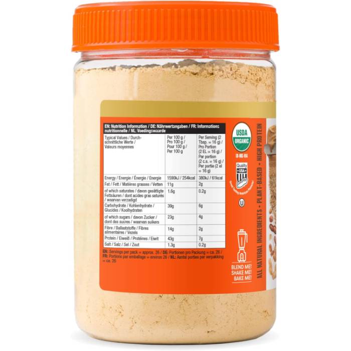 PBfit - Organic Peanut Butter Powder, 425g - Back