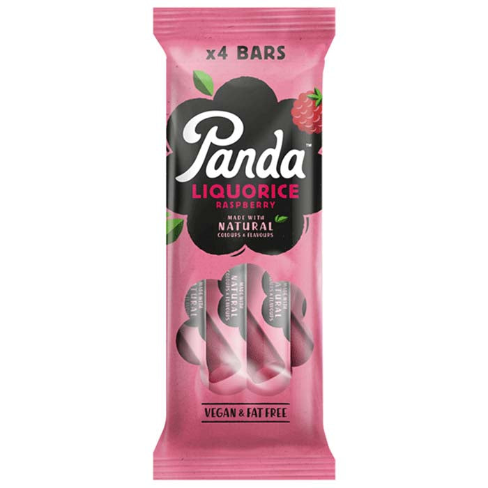 Panda Liquorice - Raspberry Bar 4 pack, 32g
