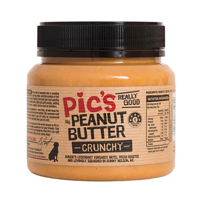 Pic's Peanut Butter - Crunchy, 1kg - Pack of 8