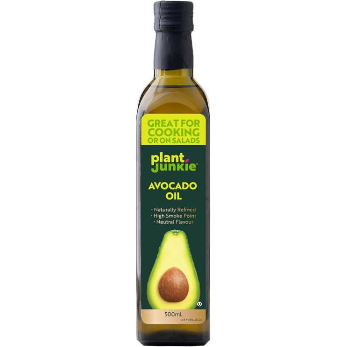 Plant Junkie - Naturally Refined Avocado Oil, 500ml