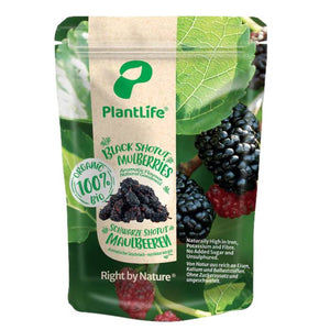 PlantLife - Organic Black Mulberries, 80g