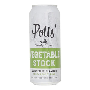 Potts - Vegetable Stock 100% Recyclable Can, 500ml - Pack of 8