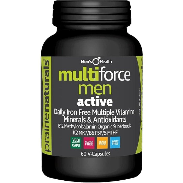 Prairie - Prairie Naturals Multiforce Mens Daily Multiple Vitamins, 60 Capsules