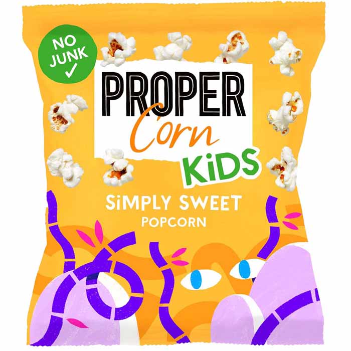 Proper Corn - Popcorn Simply Sweet Kids (12g  Pack of 18)