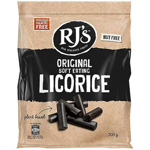 RJ's Licorice - Natural Soft Eating Licorice, 300g | Multiple Pack Sizes