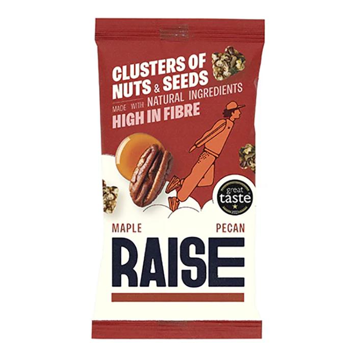 Raise Snacks - Maple Pecan Nuts & Seeds Coated Snacks, 35g - Pack of 12