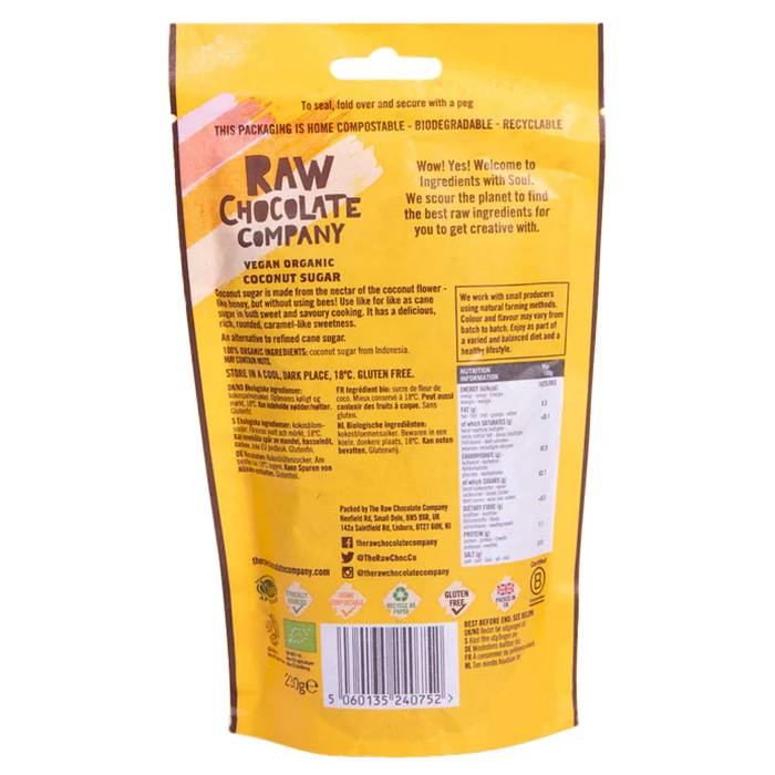 Raw Chocolate Co - Coconut Blossom Sugar, 230g - Back