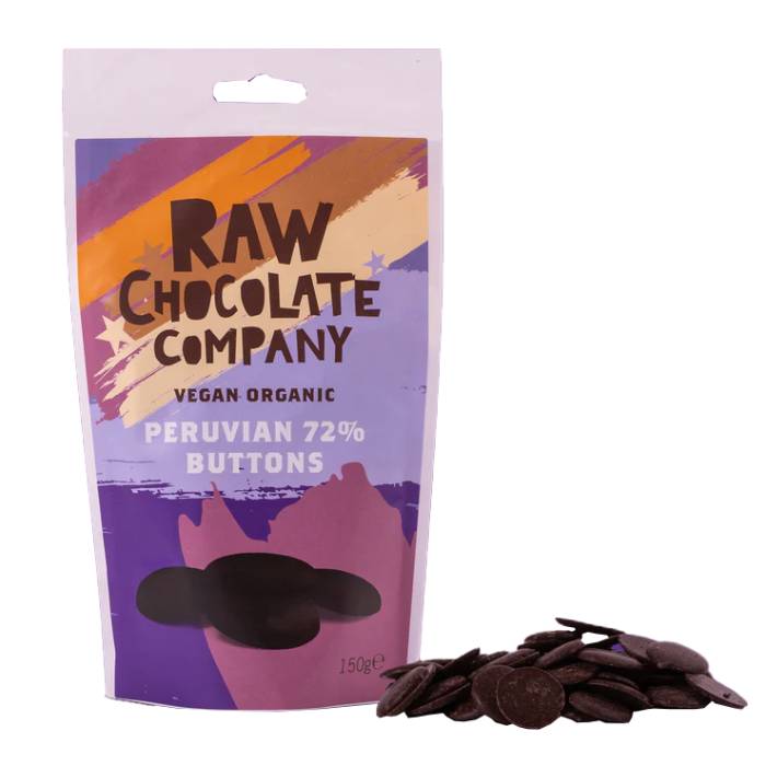 Raw Chocolate Co - Peruvian 72% Buttons, 150g