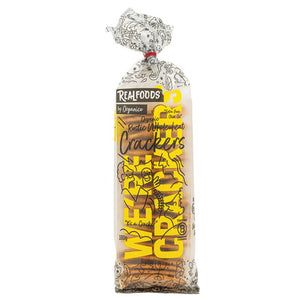 Realfoods - Organic Baked Wholewheat Crackers, 180g | Pack of 10