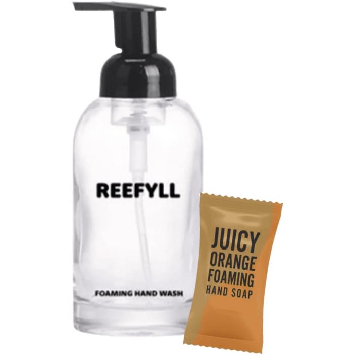 Reefyll - Hand Wash Dispenser + Tablet Juicy Orange - Starter Pack