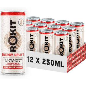 Rokit - Energy Uplift Cold Brew Coffee & Oat Milk, 250ml | Pack of 12