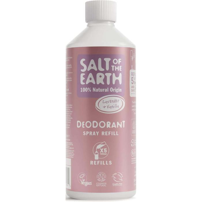 Salt Of The Earth - Natural Deodorant Spray Refills Lavender & Vanilla, 500ml